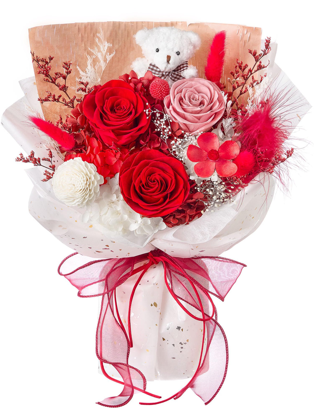Forever Flower Bouquet Flowers for Delivery Prime Preserved Roses, Purple