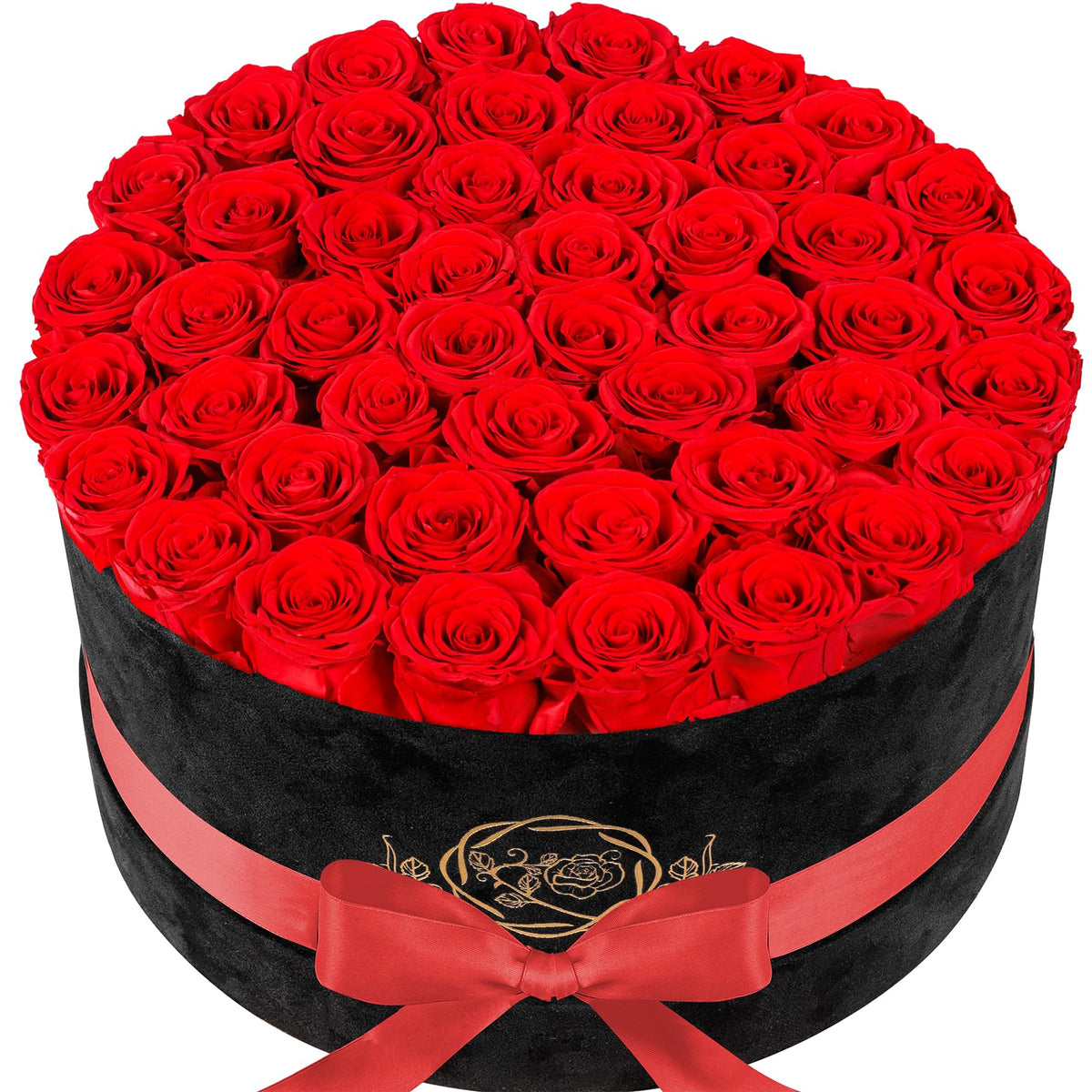 17 Flowers in Luxury Suede Box, Birthday Gifts for Women, Preserved Flowers