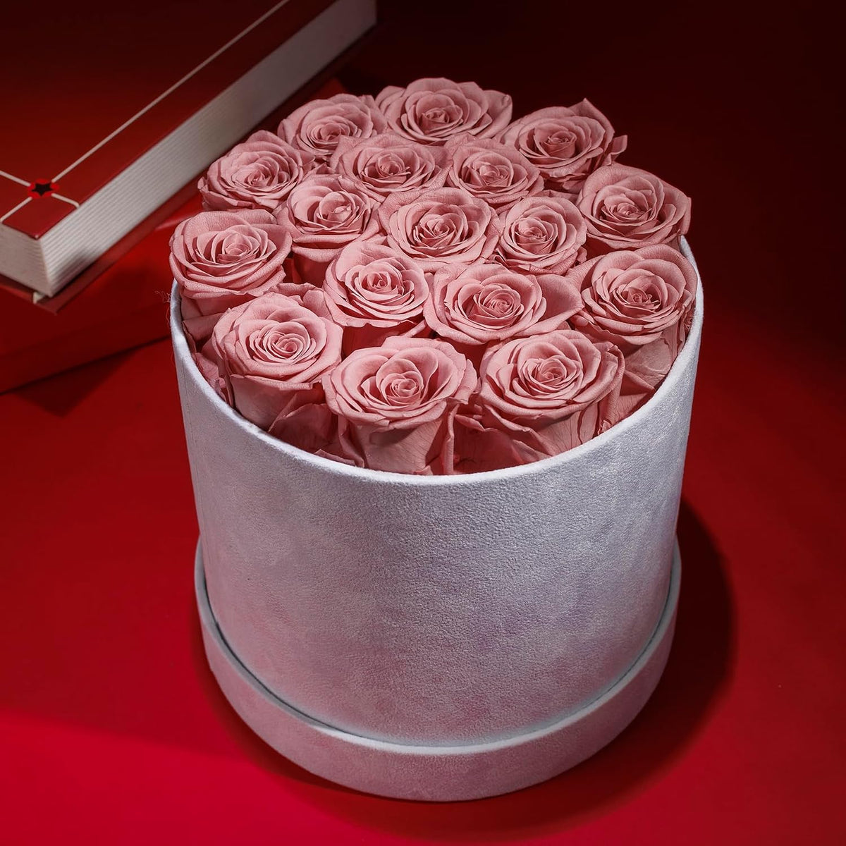 17 Flowers in Luxury Suede Box, Birthday Gifts for Women, Preserved Flowers