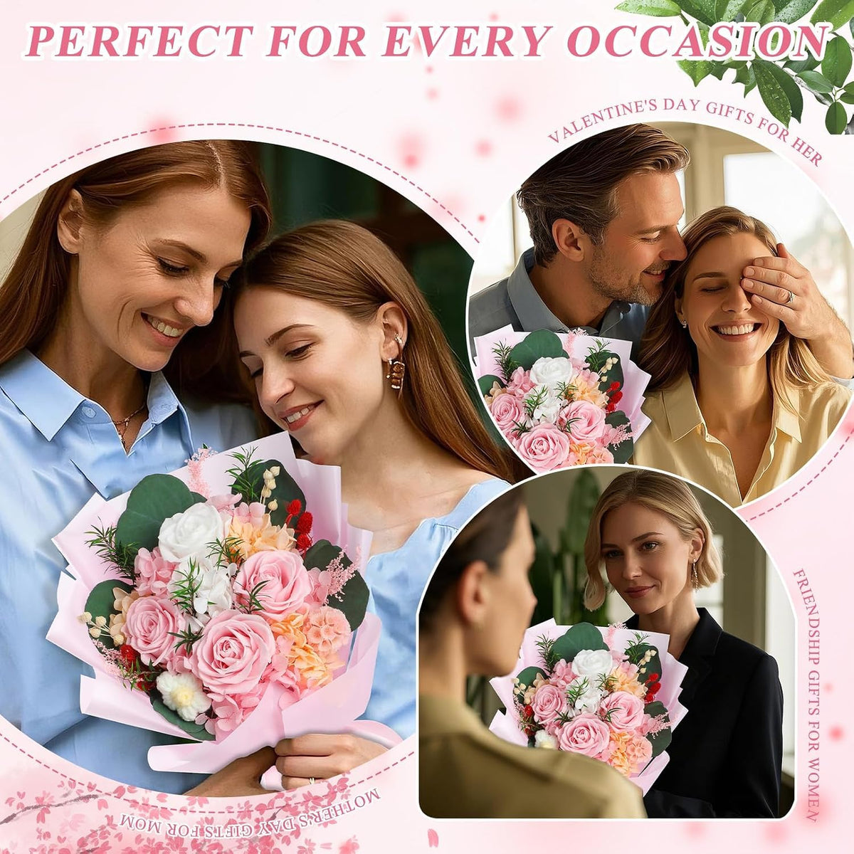 Flowers for Delivery, Preserved Flowers Bouquets, 4 Forever Roses