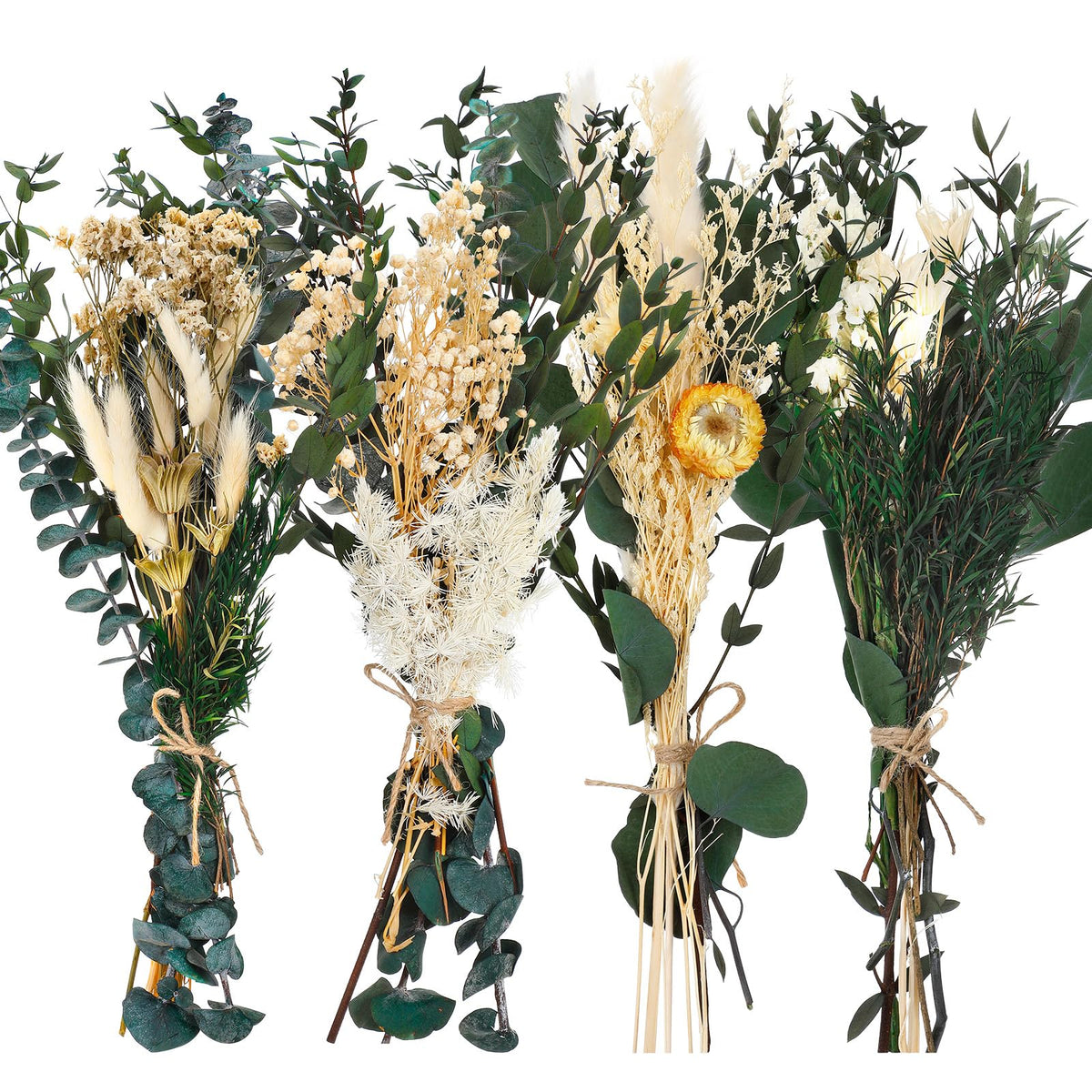 Layhit 4 Pack Large Size Boho Dried Flowers 15-17 Inch, Gerbera Daisy