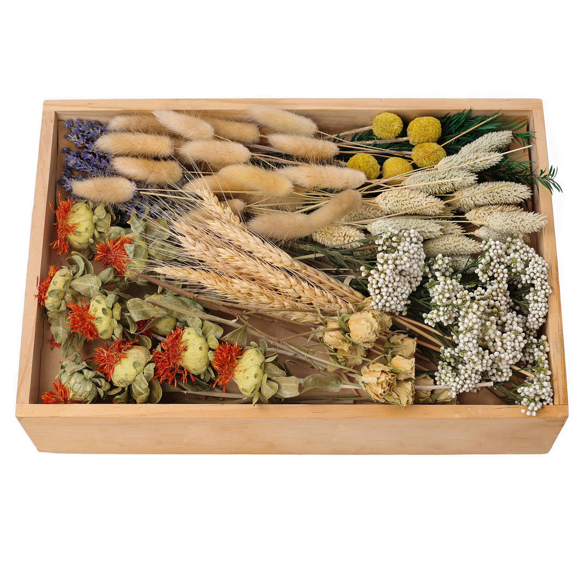 DIY Dried Flower Set, Bulk Dried Flowers Bouquet, Dried Flower Vase Arrangement, Autumn Decoration,Dried Flowers with Stems. (Fall)