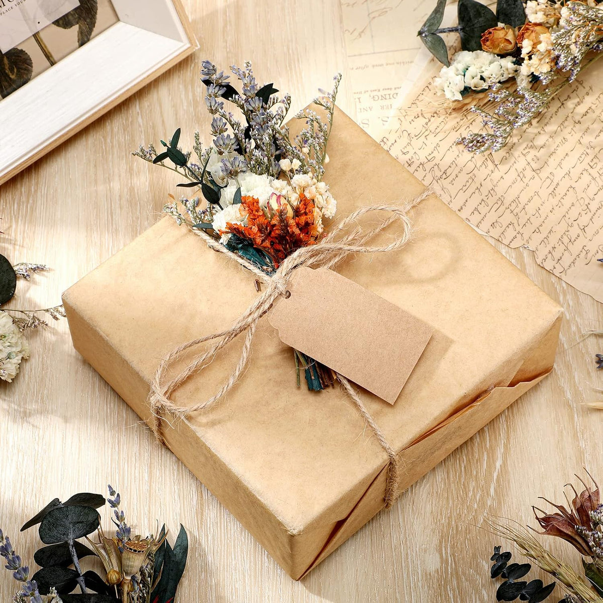 Fabbay 6 Pcs Mini Dried Flower Bouquet Boho Wedding Flower for DIY 5-7 Inch