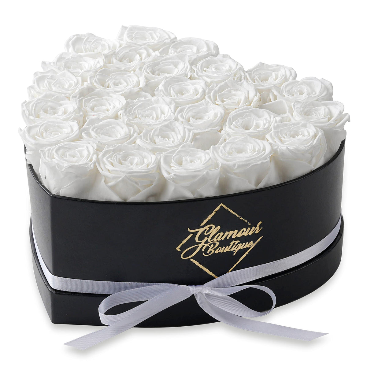 GLAMOUR BOUTIQUE Preserved Flowers, 16 Forever Red Roses in Heart Gift Box