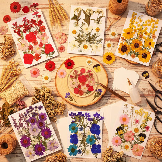 Dried Flowers for Resin, 106pcs Natural Flowers and Leaves Compressed