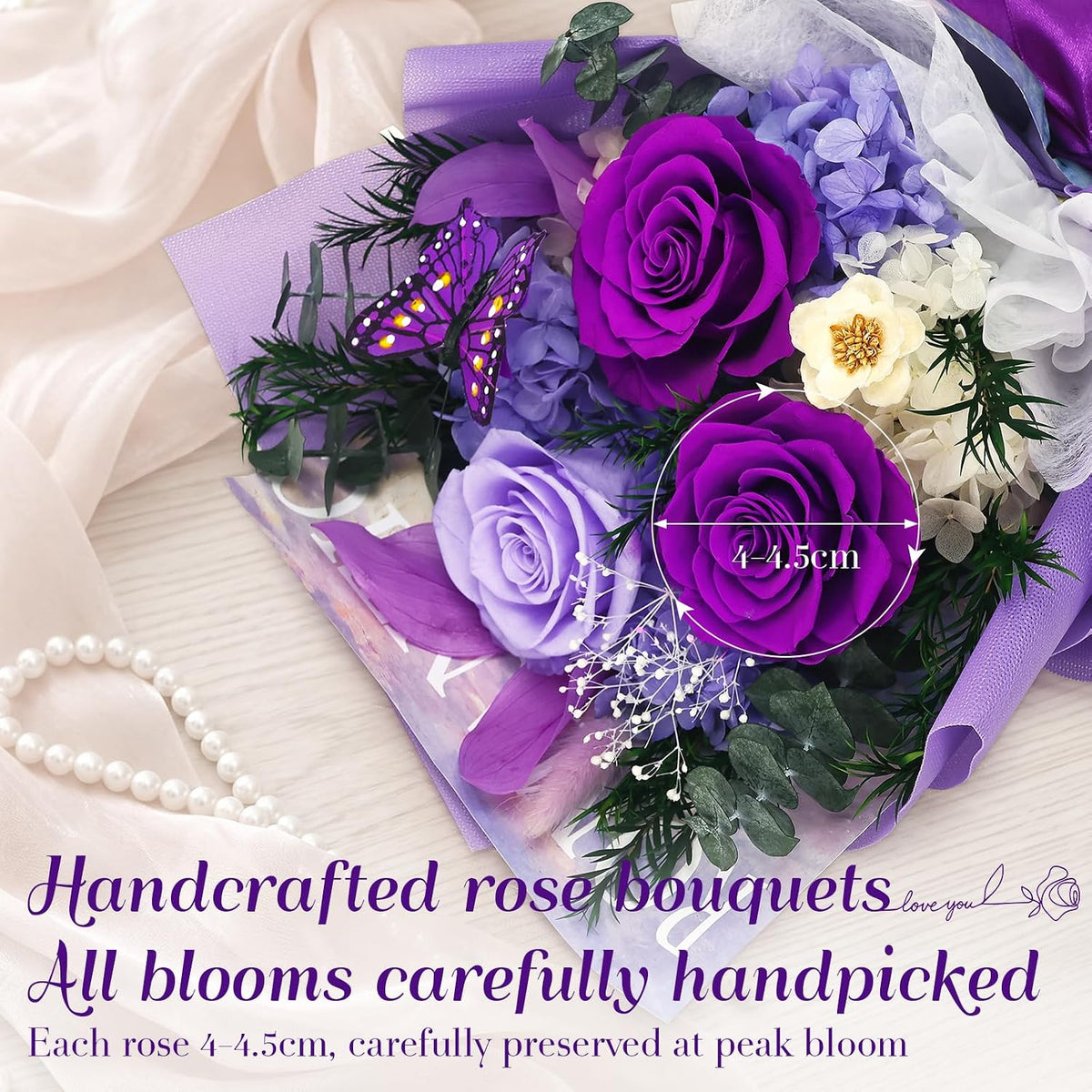 Preserved Flowers for Delivery, Birthday Flower Gifts for Women Mom Friends