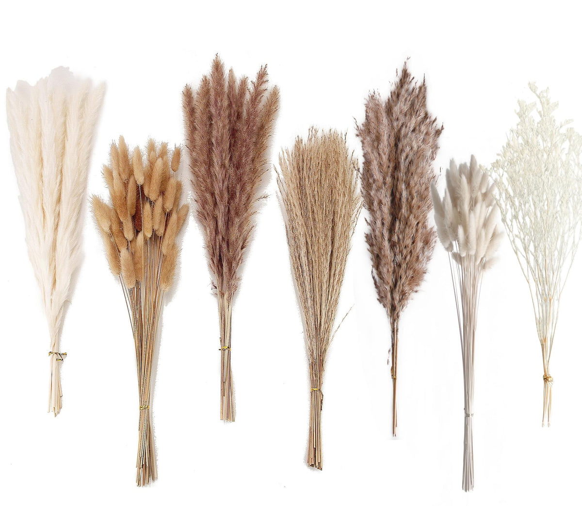 200PCS Dried Flower Bouquet – Pampas Grass, Floral Decor for Home, Wedding, and Boho Style | Perfect for Vases, Fall, Spring, Summer, and Winter Arrangements