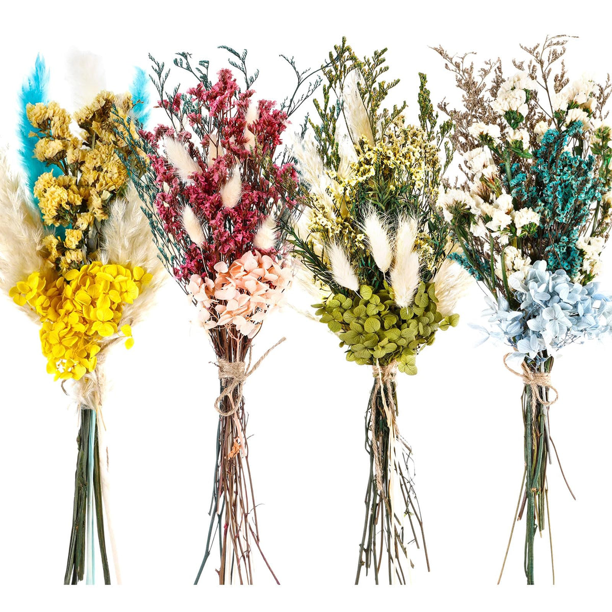 Layhit 4 Pack Large Size Boho Dried Flowers 15-17 Inch, Gerbera Daisy