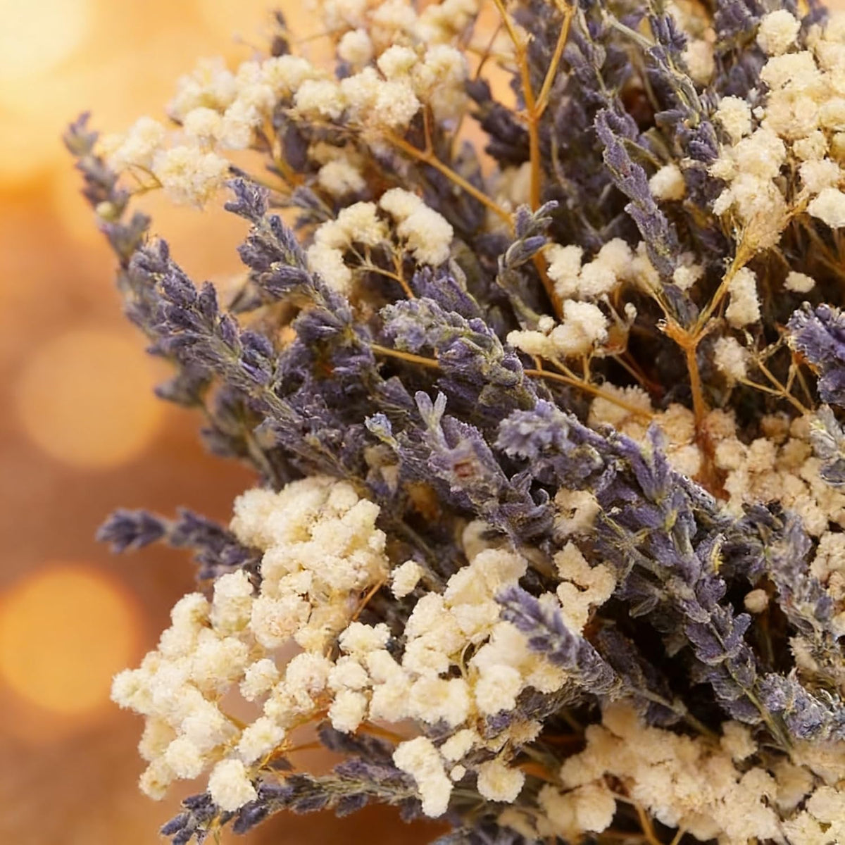 Dried Lavender & Baby's Breath Bouquet with Scent Sachet