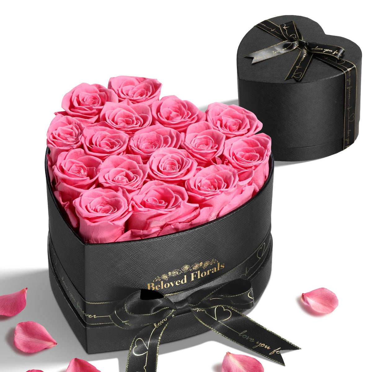16 Preserved Flowers Rose in a Box, Gifts for Women Mom Her Wife on Mothers Day Valentines Birthday Christmas Anniversary Romantic(Red)