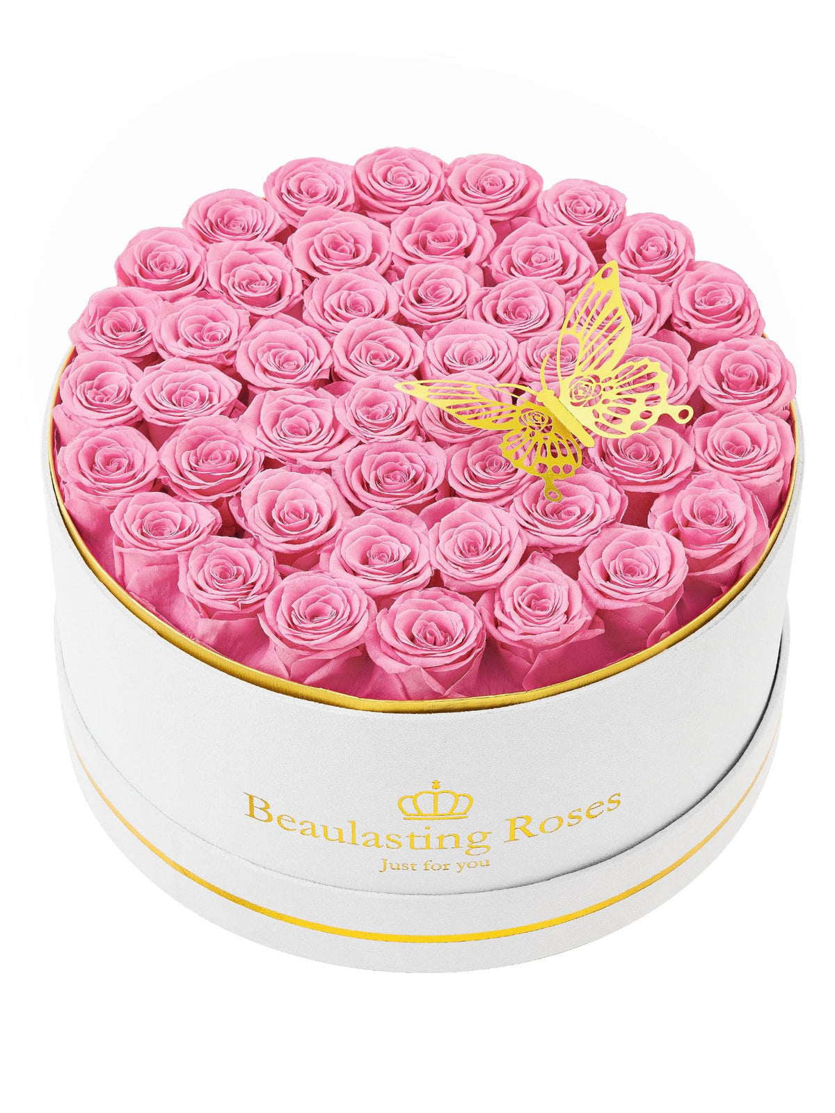 27 Preserved Roses in a Box Forever Flowers for Delivery Prime, Pink