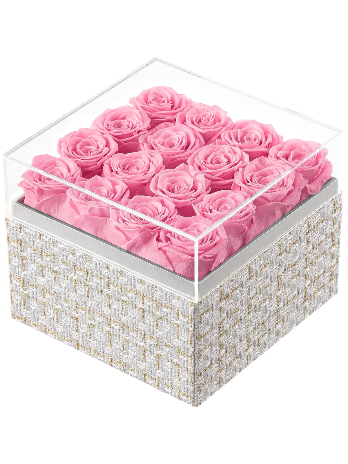 Forever Flower Preserved Rose that Last Over a Year Rose Box Pink