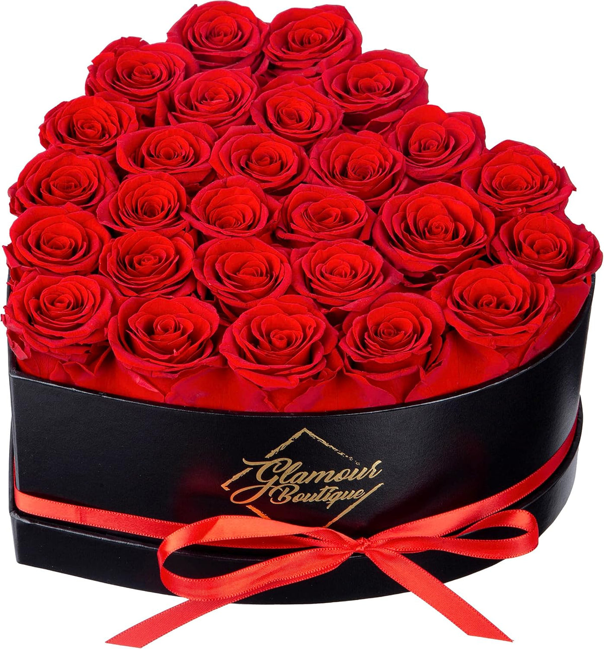 GLAMOUR BOUTIQUE Preserved Flowers, 27 Forever Red Roses in Heart Gift Box