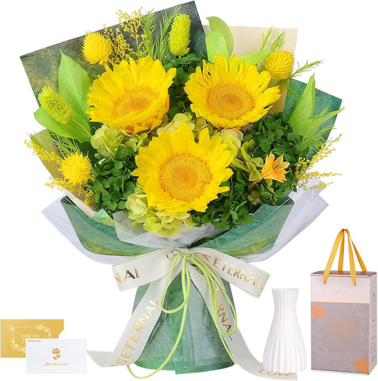Preserved Sunflower Bouquet, Flowers for Delivery, Gifts for Women Mom