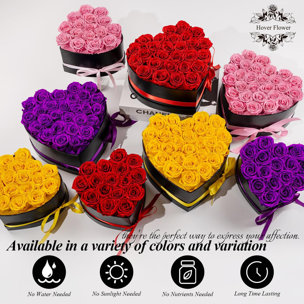 27 Forever Preserved Flowers in a Box, Vanlentines Day Gifts for Her, Eternal Roses Flowers for Delivery Prime, Birthday Gifts for Women Mom Grandma Wife (Pink)
