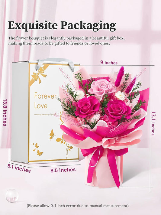 Preserved Flowers Bouquet, Flowers for Delivery,Long-Lasting Real Rose