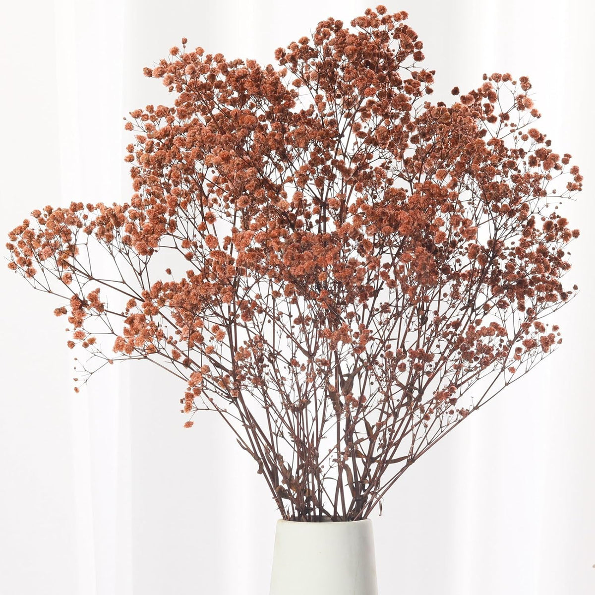1800+ Babys Breath Dried Flowers Bouquet, 17" Brown for Fall Vase Decor