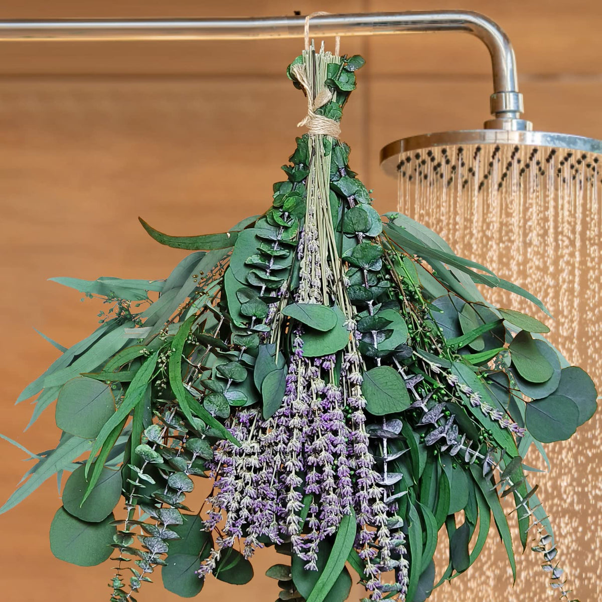 123 PCS Mixed Dried Eucalyptus & Lavender & Yellow Rose Flowers, 17''