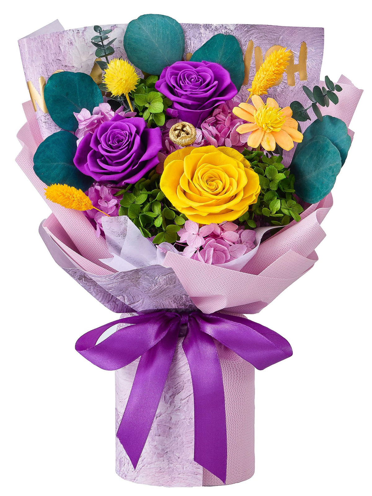 Flowers for Delivery Prime Preserved Flowers Bouquet Birthday Gifts, Orange