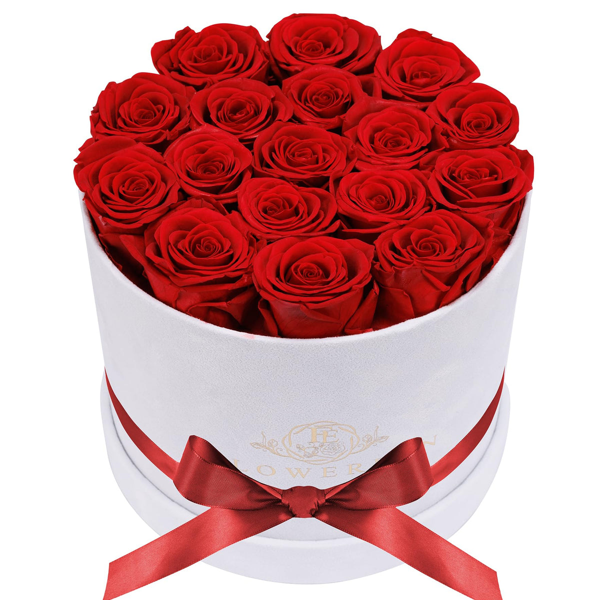 17 Flowers in Luxury Suede Box, Birthday Gifts for Women, Preserved Flowers