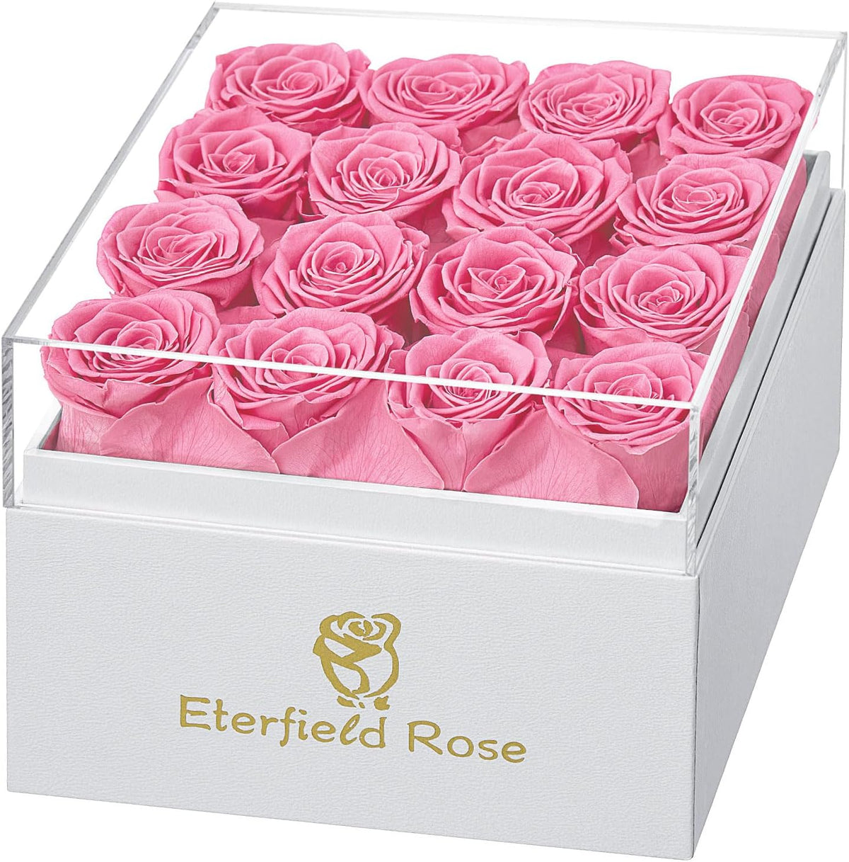 Forever Flower Preserved Rose that Last Over a Year Rose Box Pink