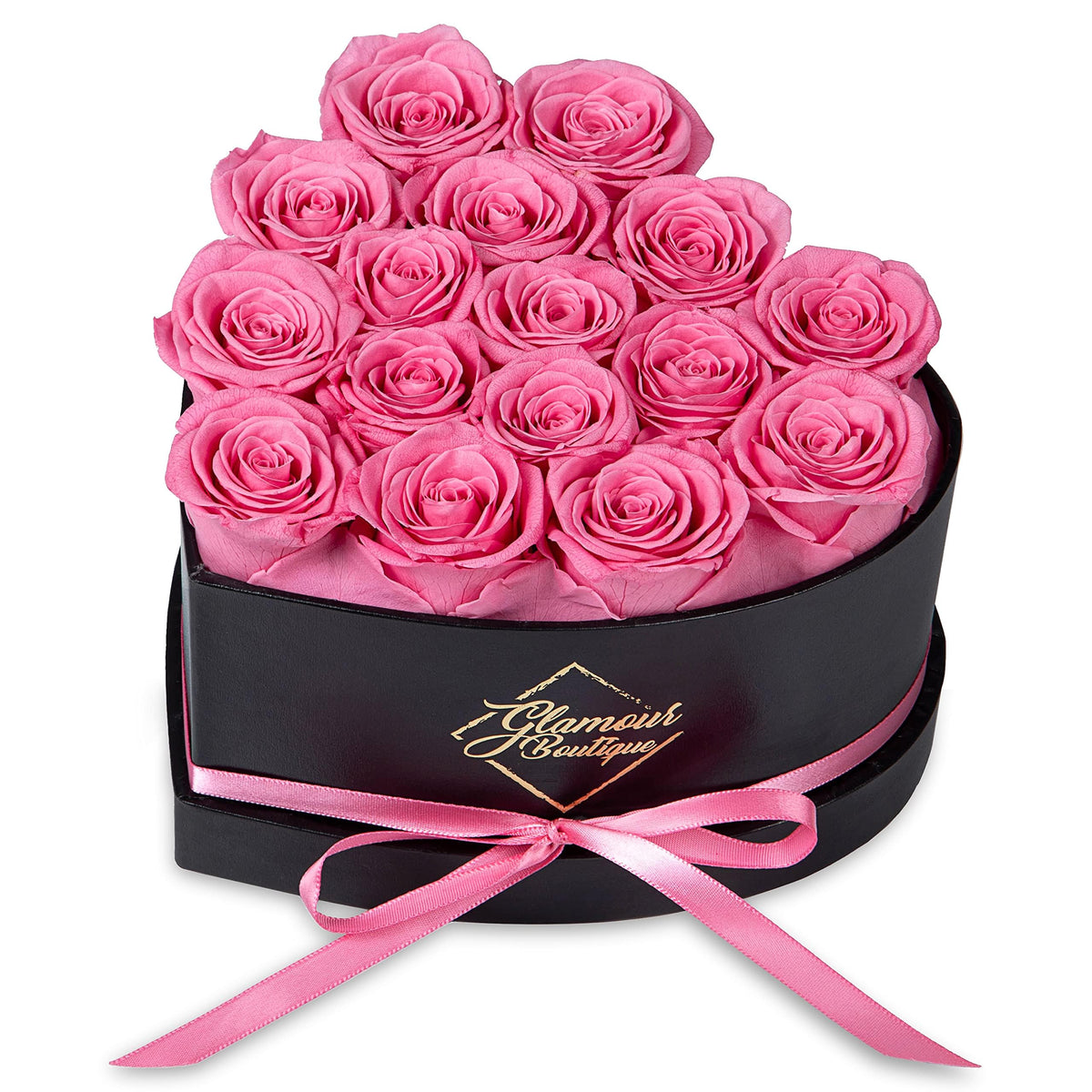 GLAMOUR BOUTIQUE Preserved Flowers, 27 Forever Red Roses in Heart Gift Box