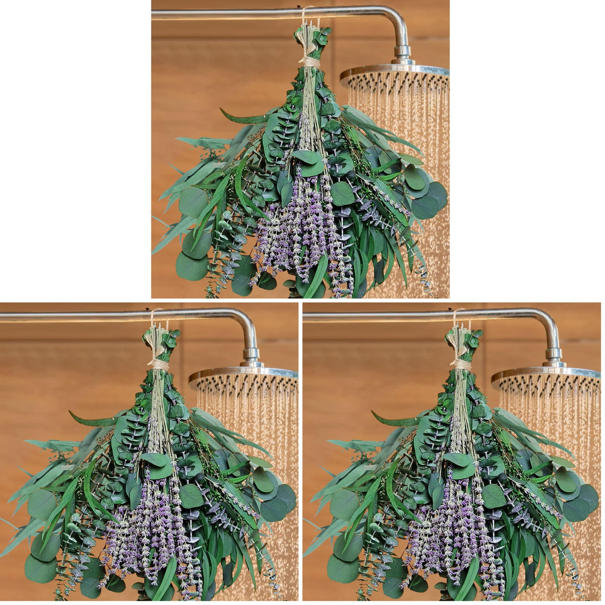 123 PCS Mixed Dried Eucalyptus & Lavender & Yellow Rose Flowers, 17''