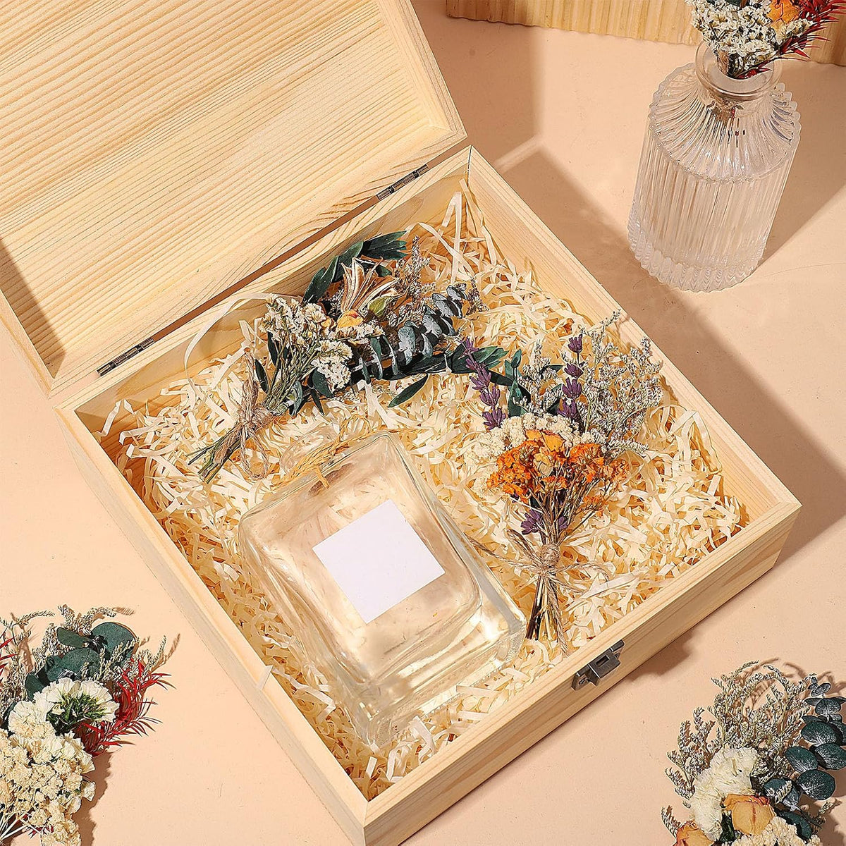 Fuyamp Mini Boho Dried Flower Bouquet Set of 6 Natural Dried Flowers